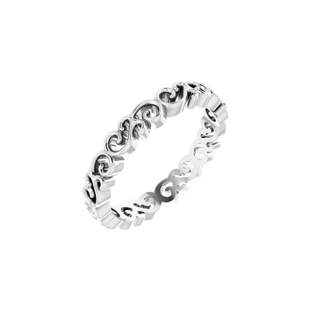 Open Scroll Pattern Band