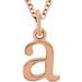 Lowercase Initial Necklace or Charm/Pendant