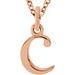Lowercase Initial Necklace or Charm/Pendant