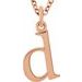 Lowercase Initial Necklace or Charm/Pendant