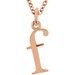 Lowercase Initial Necklace or Charm/Pendant