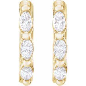 Marquise Hoop Earrings