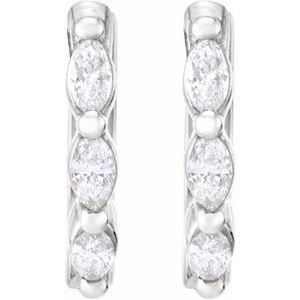 Marquise Hoop Earrings