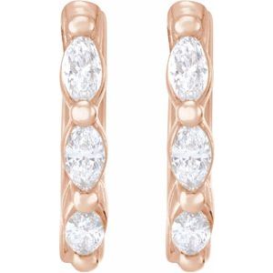 Marquise Hoop Earrings