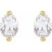 Oval 2-Prong Stud Earrings