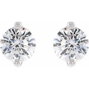 Round 2-Prong Stud Earrings