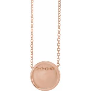 Engravable Disc Necklace or Pendant