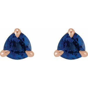 Trillion 3-Prong Claw Earrings