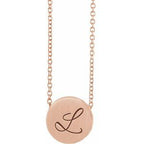 Engravable Disc Necklace or Pendant