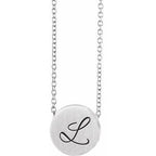 Engravable Disc Necklace or Pendant