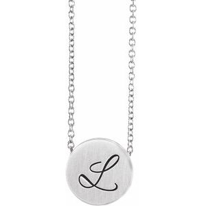 Engravable Disc Necklace or Pendant
