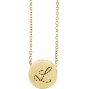 Engravable Disc Necklace or Pendant