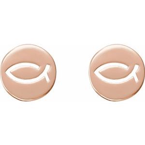 Petite (Ichthus) Fish Earrings