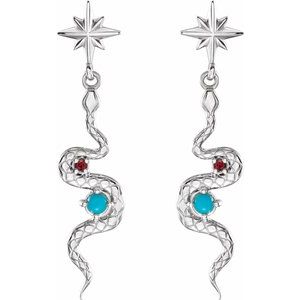 Accented Snake Earrings