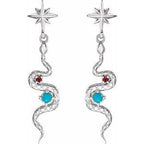 Accented Snake Earrings