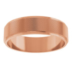 Stepped-Edge Knurled Flat Band