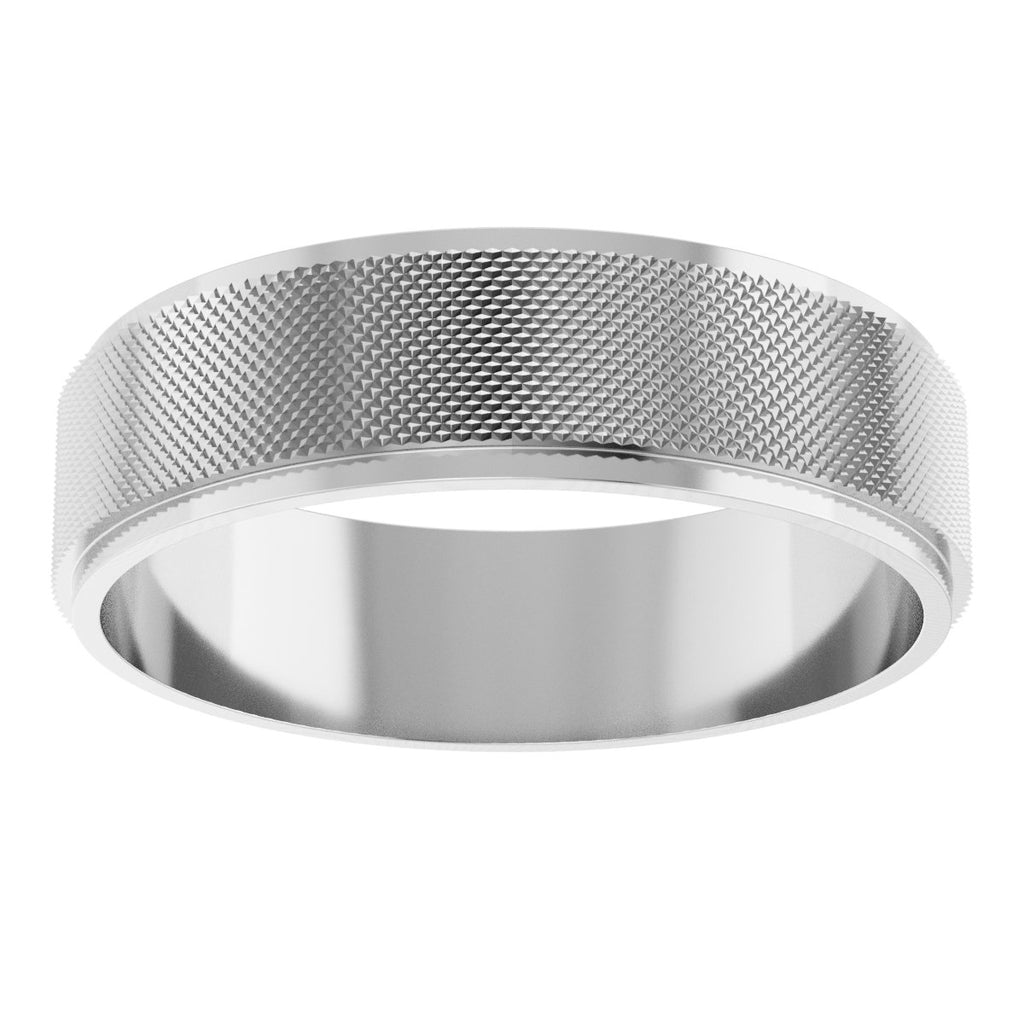 Stepped-Edge Knurled Flat Band