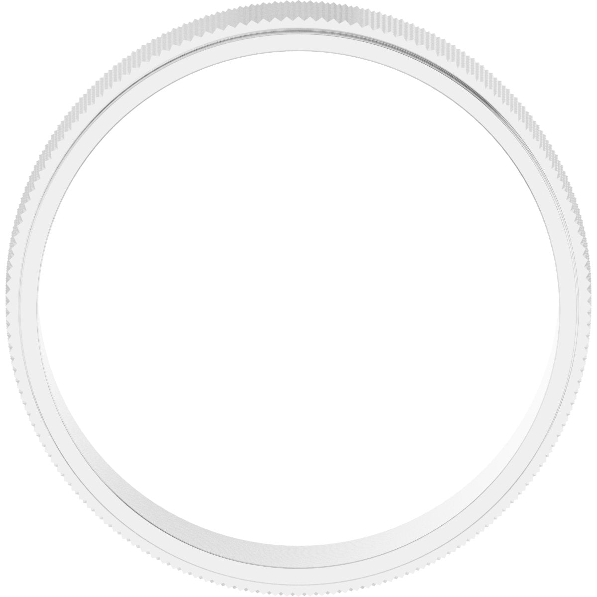 Stepped-Edge Knurled Flat Band