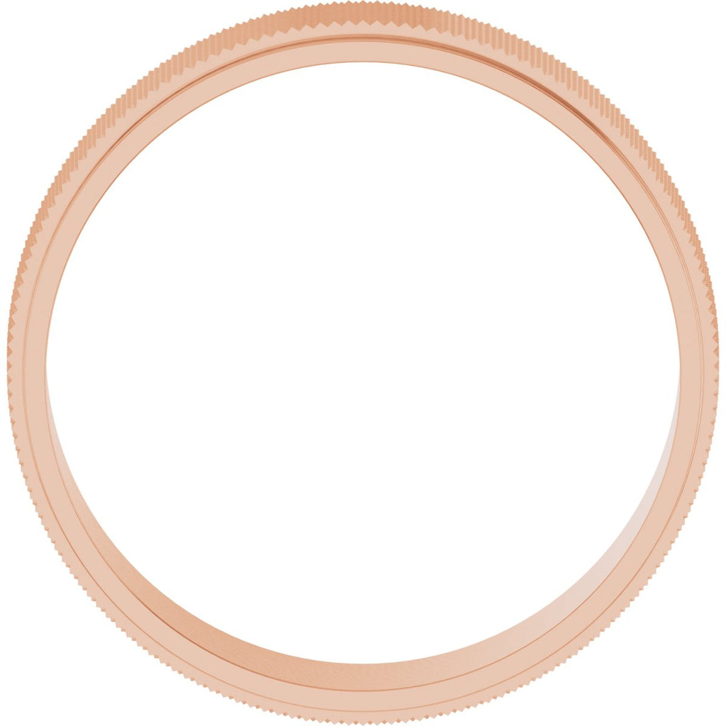 Stepped-Edge Knurled Flat Band