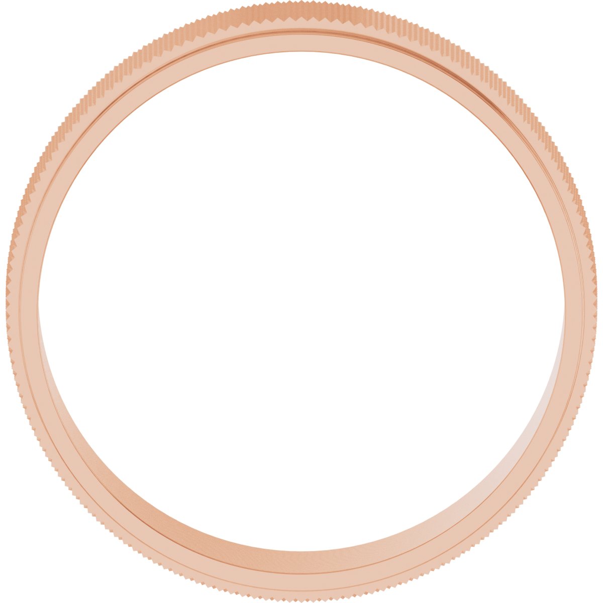Stepped-Edge Knurled Flat Band