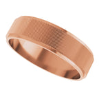 Stepped-Edge Knurled Flat Band