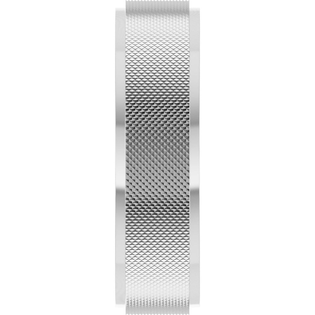Stepped-Edge Knurled Flat Band