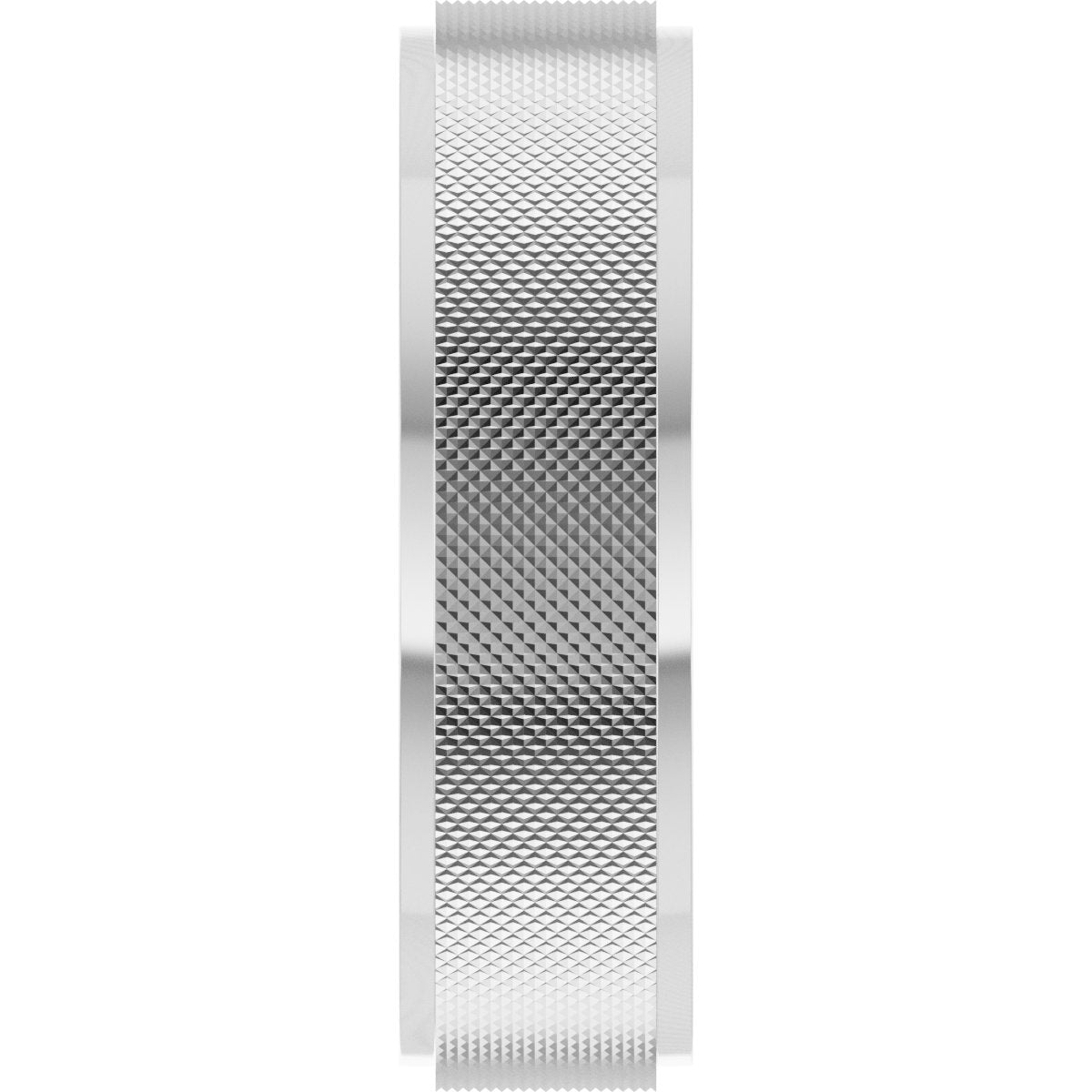 Stepped-Edge Knurled Flat Band