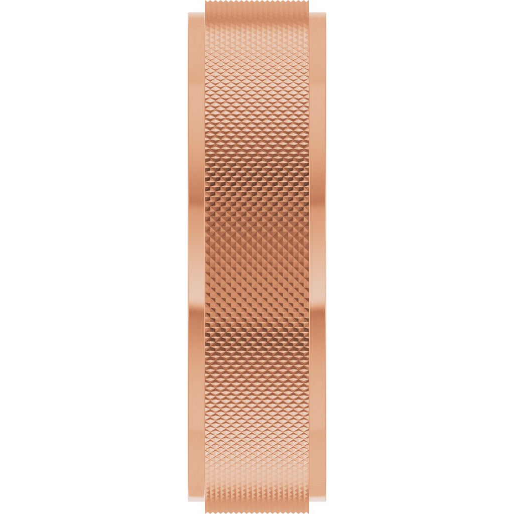 Stepped-Edge Knurled Flat Band