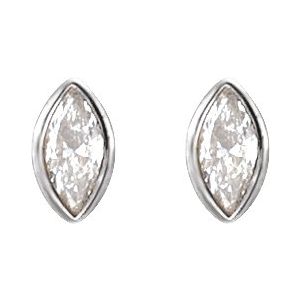 Marquise Bezel-Set Stud Earrings