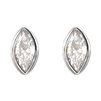 Marquise Bezel-Set Stud Earrings