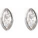 Marquise Bezel-Set Stud Earrings