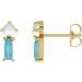 Two-Stone Bar Earrings