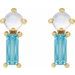 Two-Stone Bar Earrings