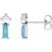 Two-Stone Bar Earrings