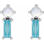 Two-Stone Bar Earrings