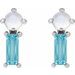 Two-Stone Bar Earrings