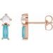 Two-Stone Bar Earrings