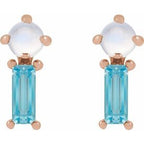 Two-Stone Bar Earrings