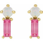 Two-Stone Bar Earrings
