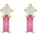 Two-Stone Bar Earrings
