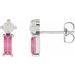 Two-Stone Bar Earrings