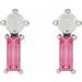 Two-Stone Bar Earrings