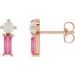 Two-Stone Bar Earrings
