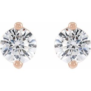 Round 2-Prong Stud Earrings