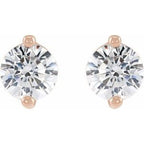 Round 2-Prong Stud Earrings