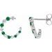 Accented Front-Back Hoop Earrings