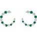 Accented Front-Back Hoop Earrings