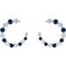 Accented Front-Back Hoop Earrings