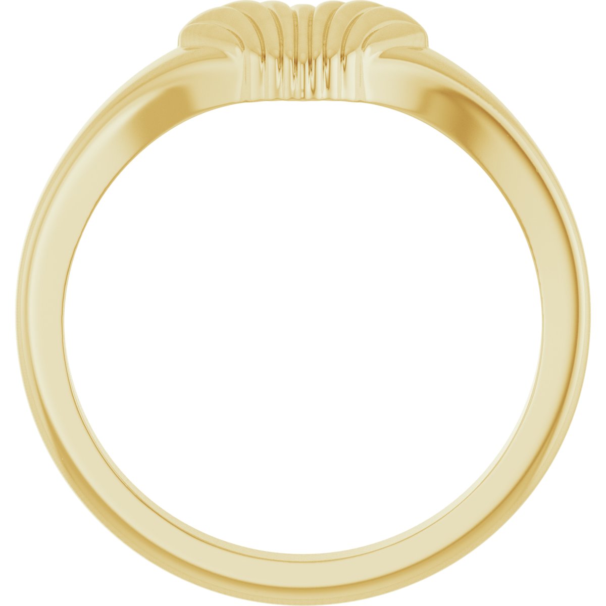 Ribbed Heart Ring