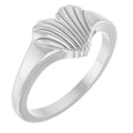 Ribbed Heart Ring